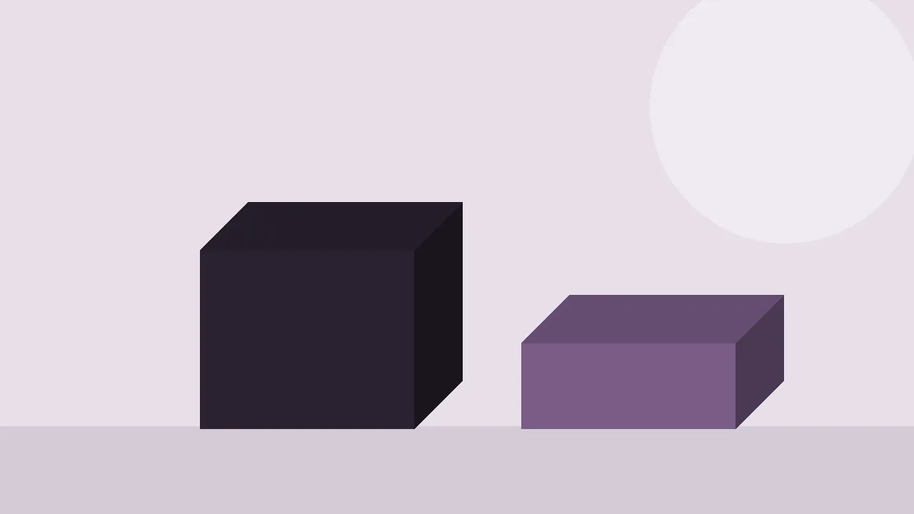 Flat illustration comparing a tall rigid perfume box with a low folding carton