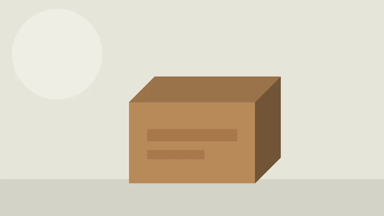 Flat illustration of an unlaminated kraft perfume carton with visible fiber bands