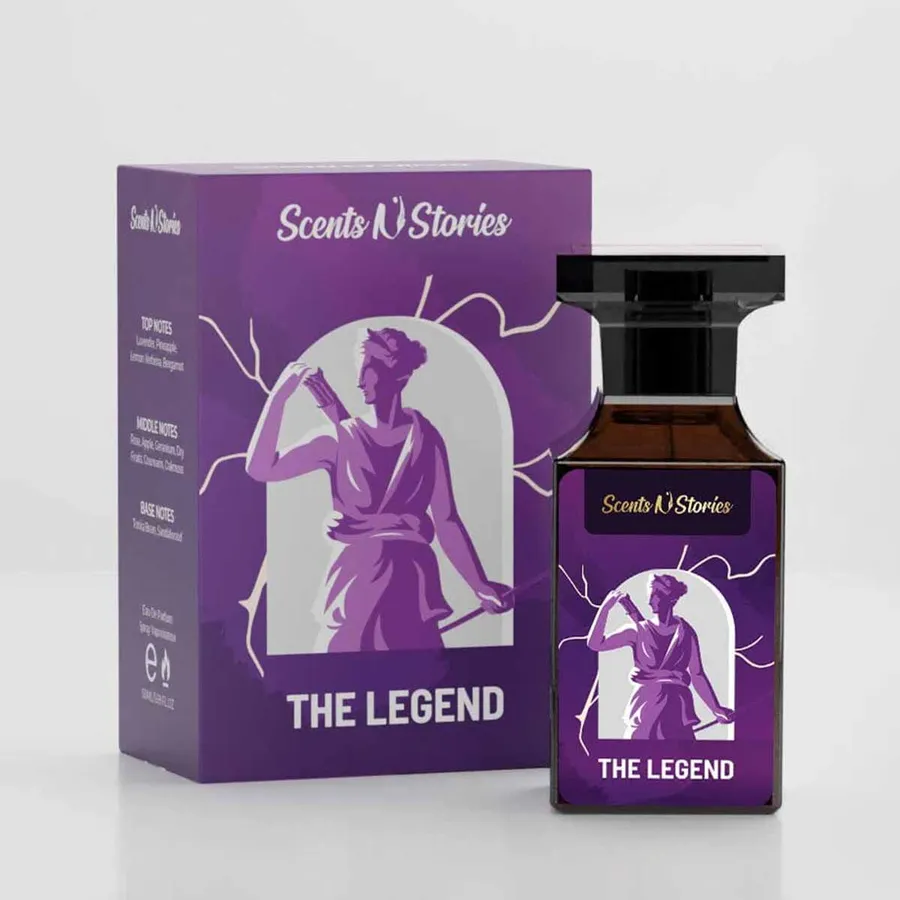 Perfume Purple Boxes — custom printed perfume packaging Perfume Purple Boxes printed to a custom specification, front view